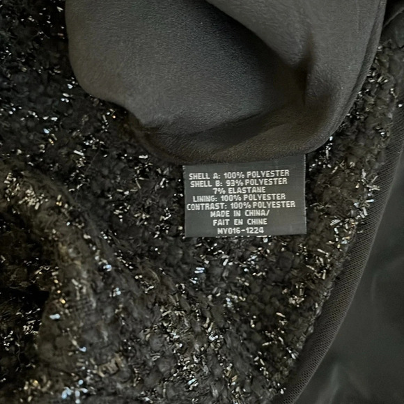 Flared Boucle and Sheer Dress NWOT, Size M - Picture 13 of 13